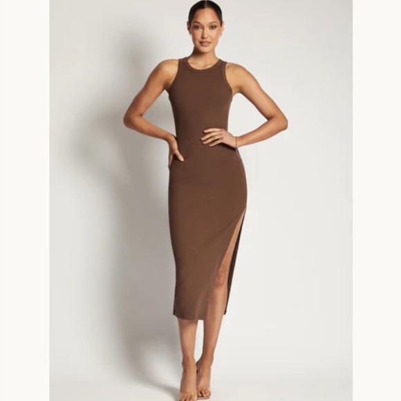 Meshki Dresses & Skirts - Viola Bodycon Ribbed Racer Neck Dress